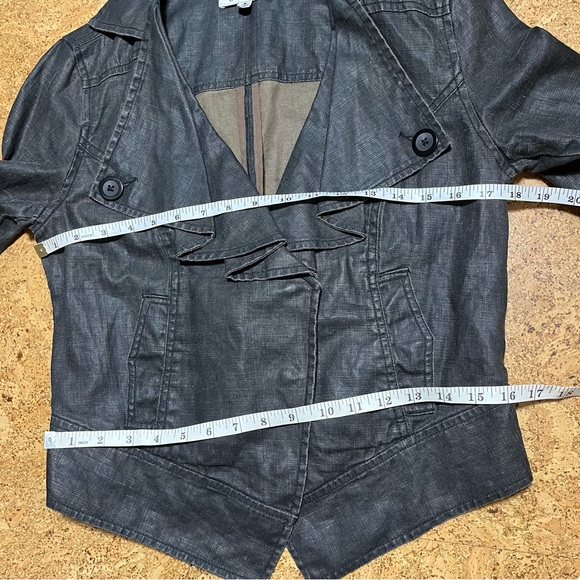 CAbi Waxed Linen Moto Jacket in Sz S - Picture 12 of 13